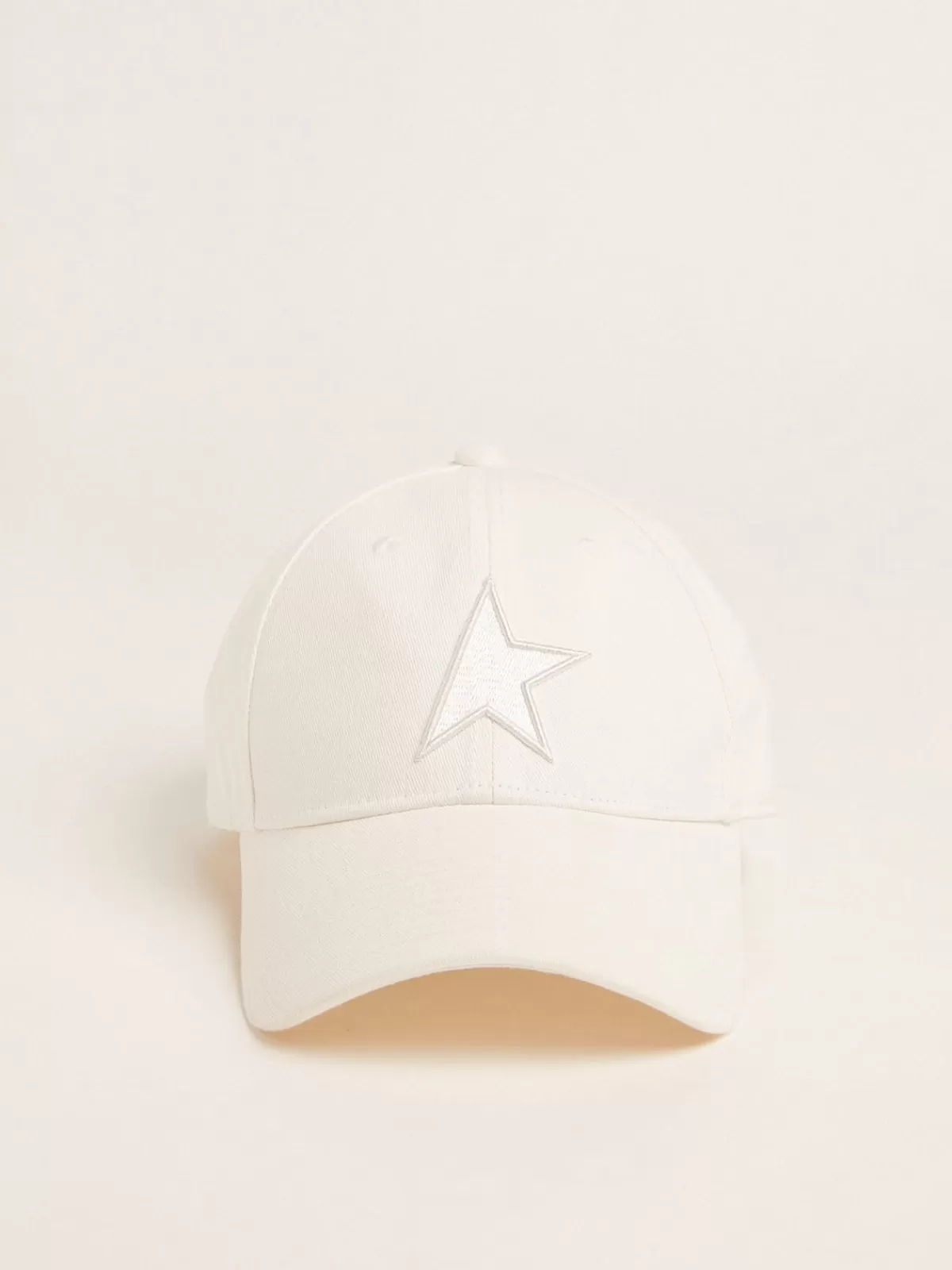 Shop Golden Goose Cappellino da baseball bianco con stella