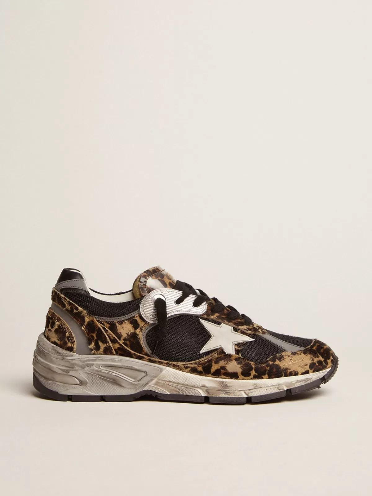 Clearance Golden Goose Dad-Star Donna in cavallino leo e stella bianca