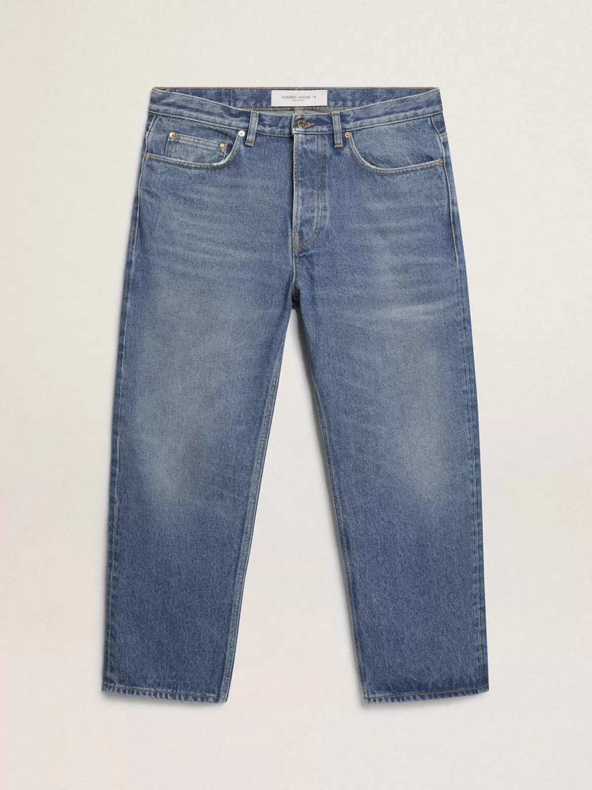 New Golden Goose Jeans blu dall'effetto stonewashed