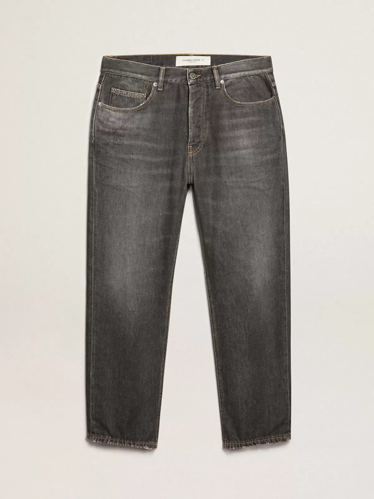 Best Sale Golden Goose Jeans da uomo neri effetto stonewashed