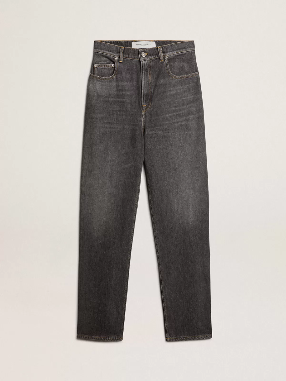 Cheap Golden Goose Jeans nero da donna con tasca stampata