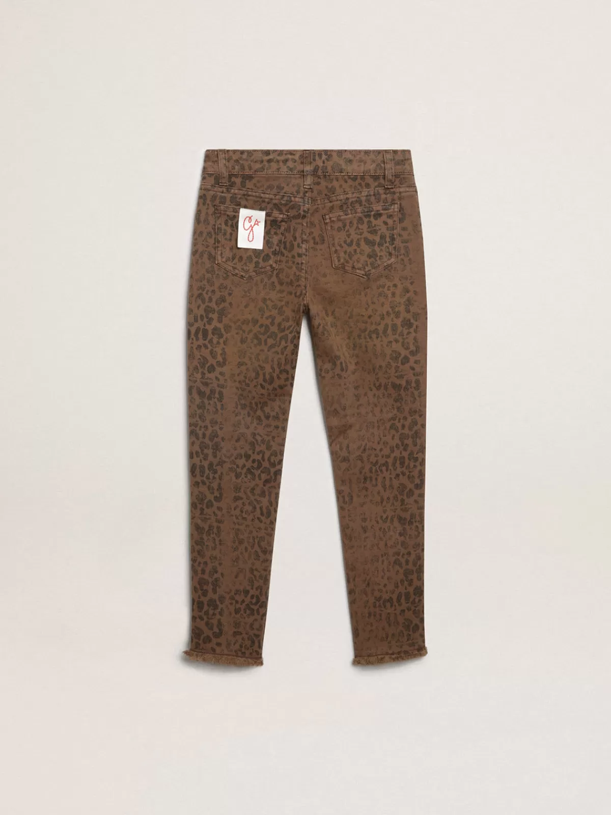 Best Sale Golden Goose Jeans skinny da bambina con stampa animalier