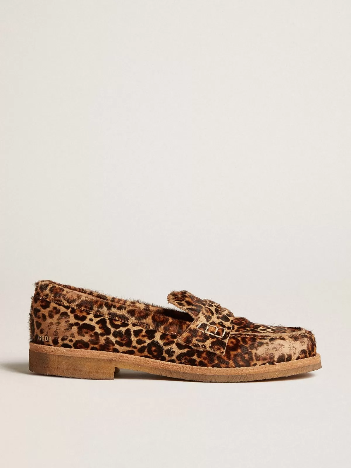 Shop Golden Goose Mocassino Donna in cavallino leo