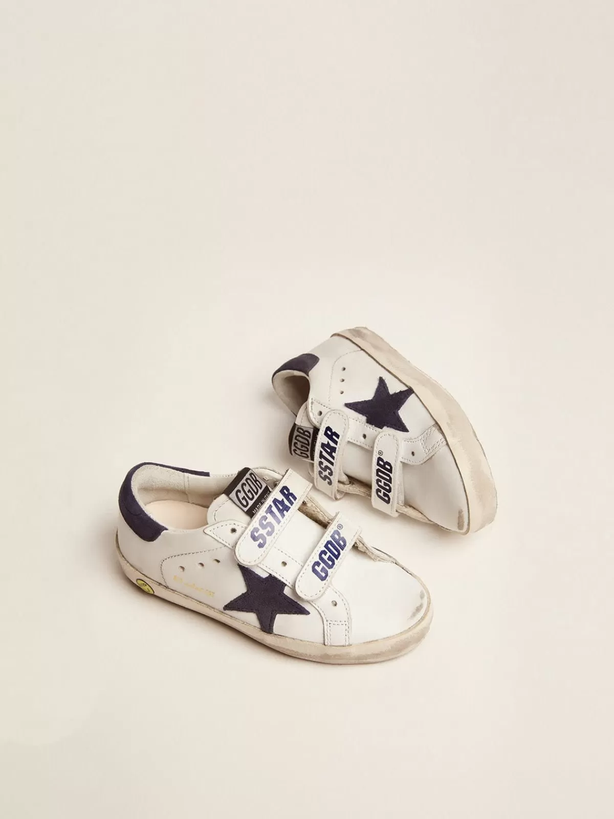 Cheap Golden Goose Old School con inserti blu scuro in suede