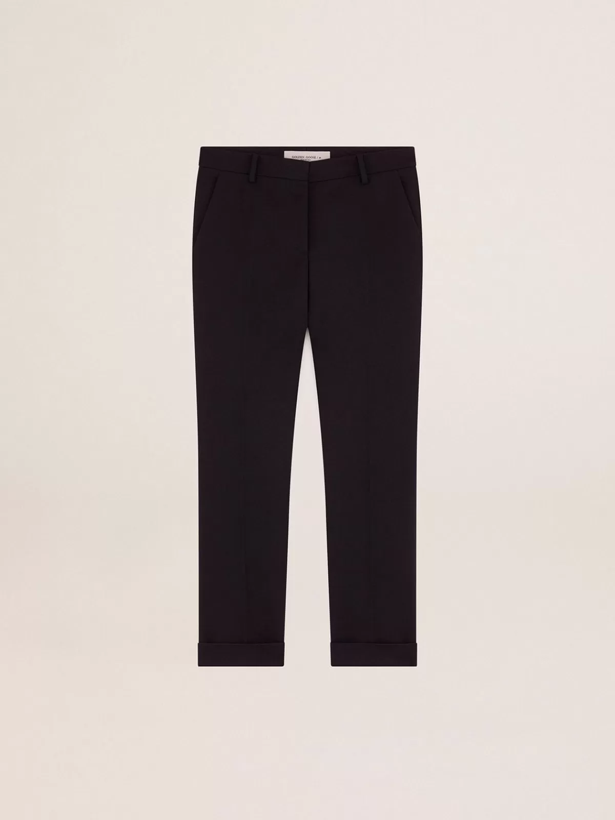 New Golden Goose Pantalone a sigaretta da donna in lana blu scuro