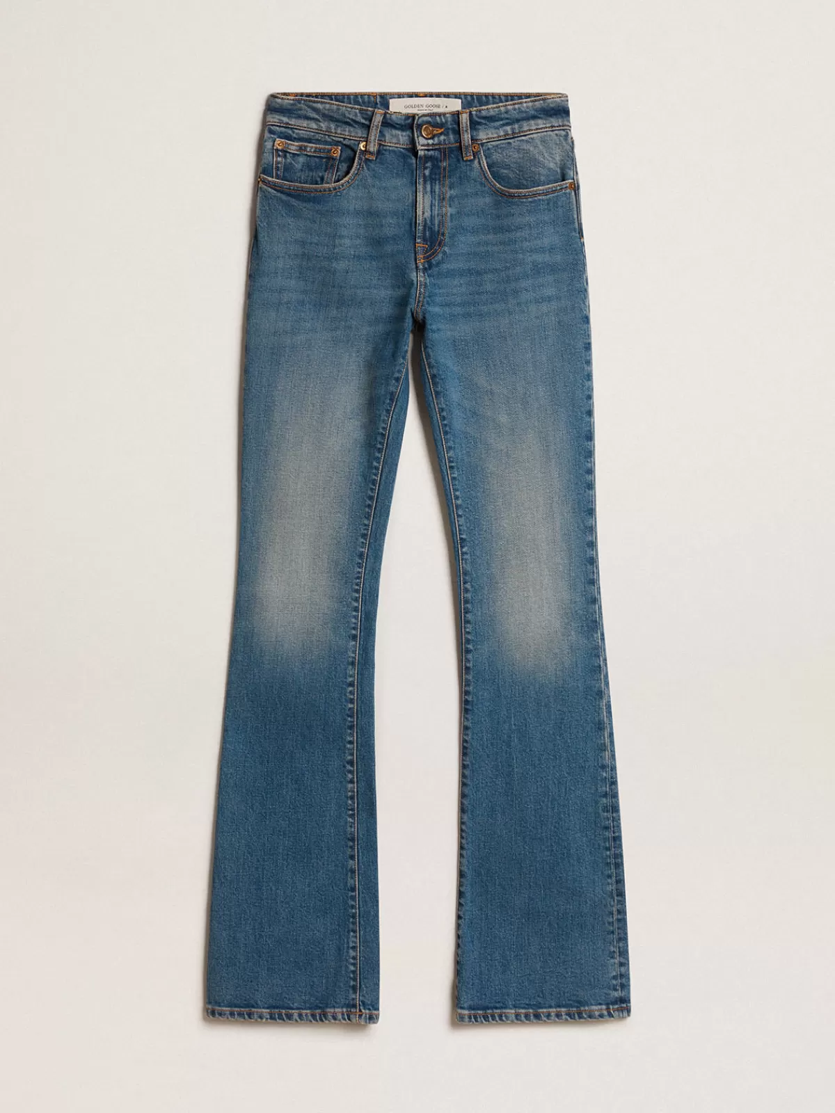 Best Sale Golden Goose Pantalone blu jeans in tessuto elasticizzato