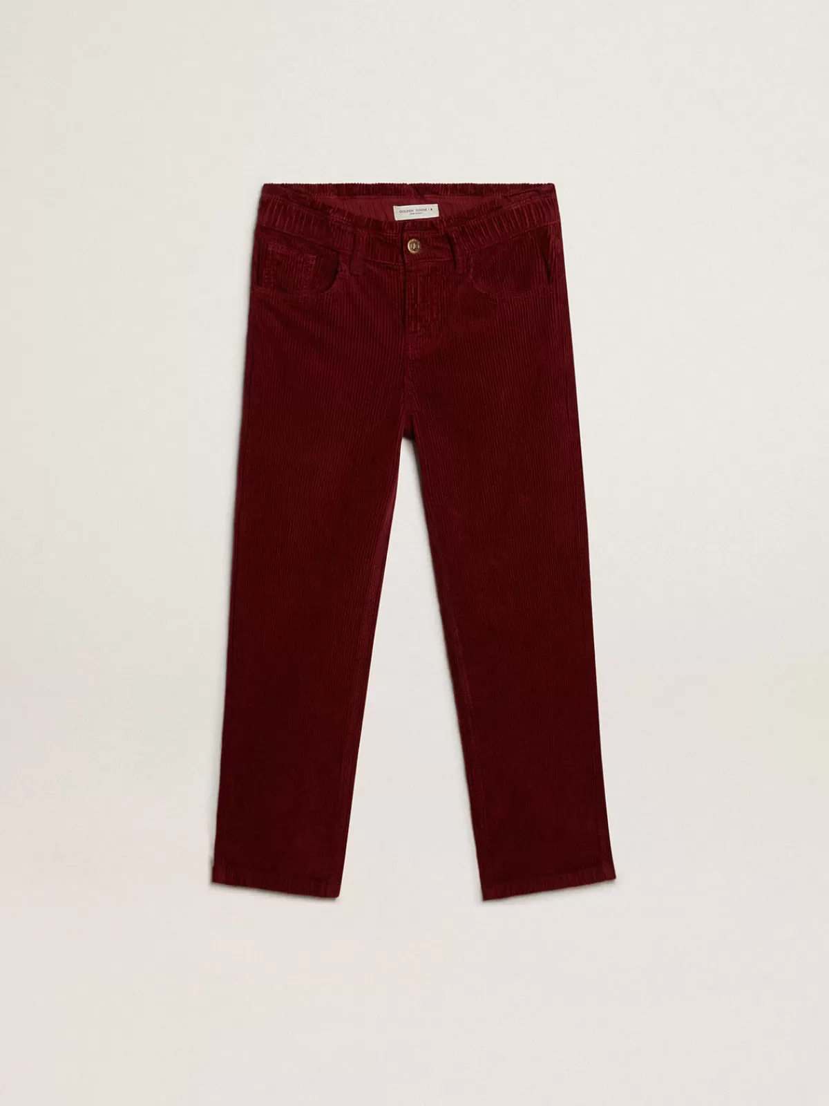 Discount Golden Goose Pantalone bordeaux dalla gamba ampia in cotone