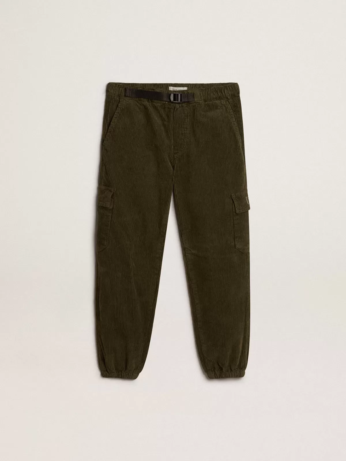 Flash Sale Golden Goose Pantalone cargo verde scuro in cotone