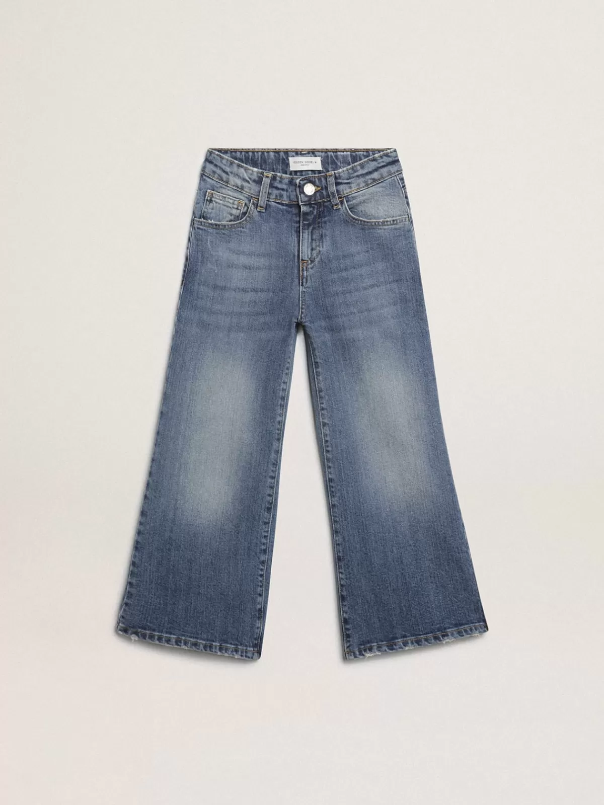 Cheap Golden Goose Pantalone jeans gamba larga in bull denim