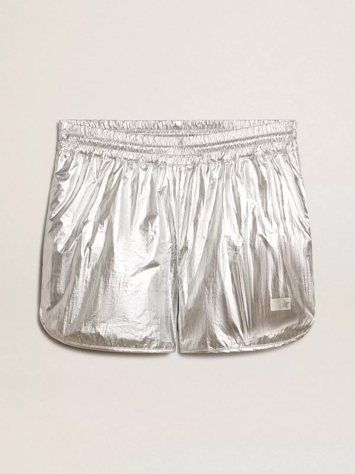 New Golden Goose Running shorts Uomo in tessuto argento