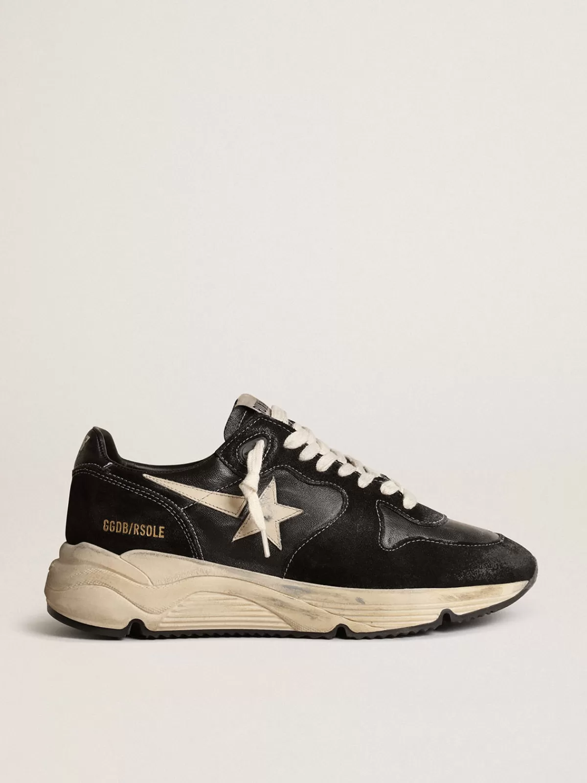 Fashion Golden Goose Running Sole Donna in nappa e suede nere