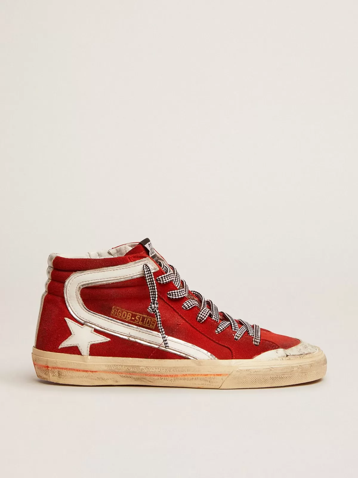 Shop Golden Goose Slide Penstar Uomo in suede rosso