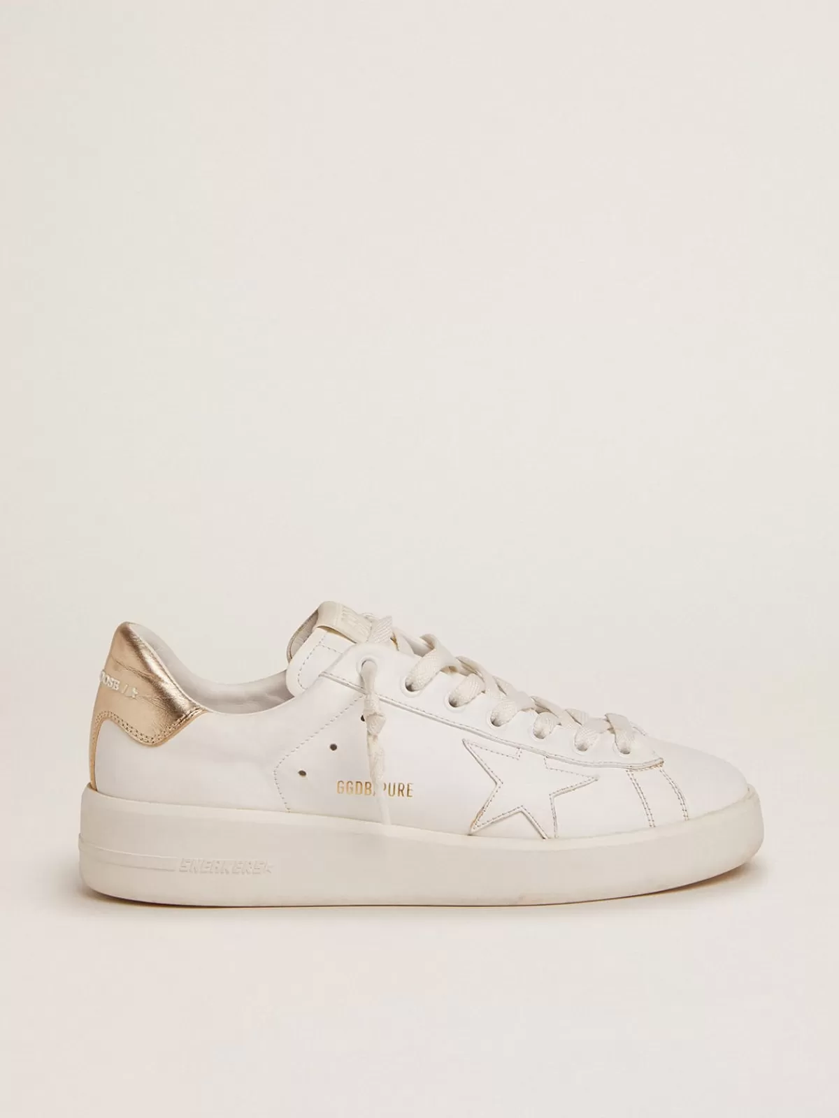 Sale Golden Goose Sneakers Purestar donna con talloncino dorato