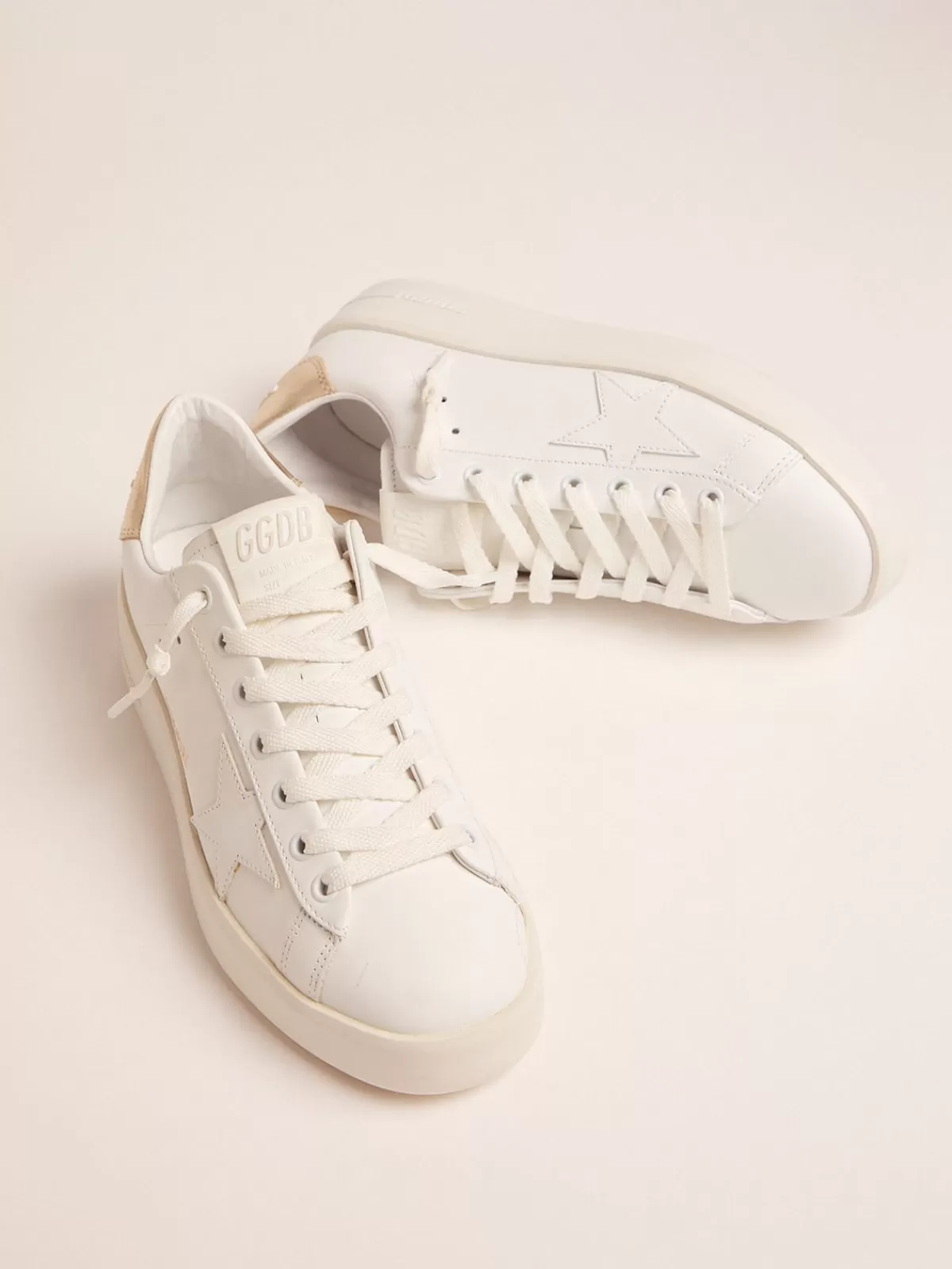 Sale Golden Goose Sneakers Purestar donna con talloncino dorato