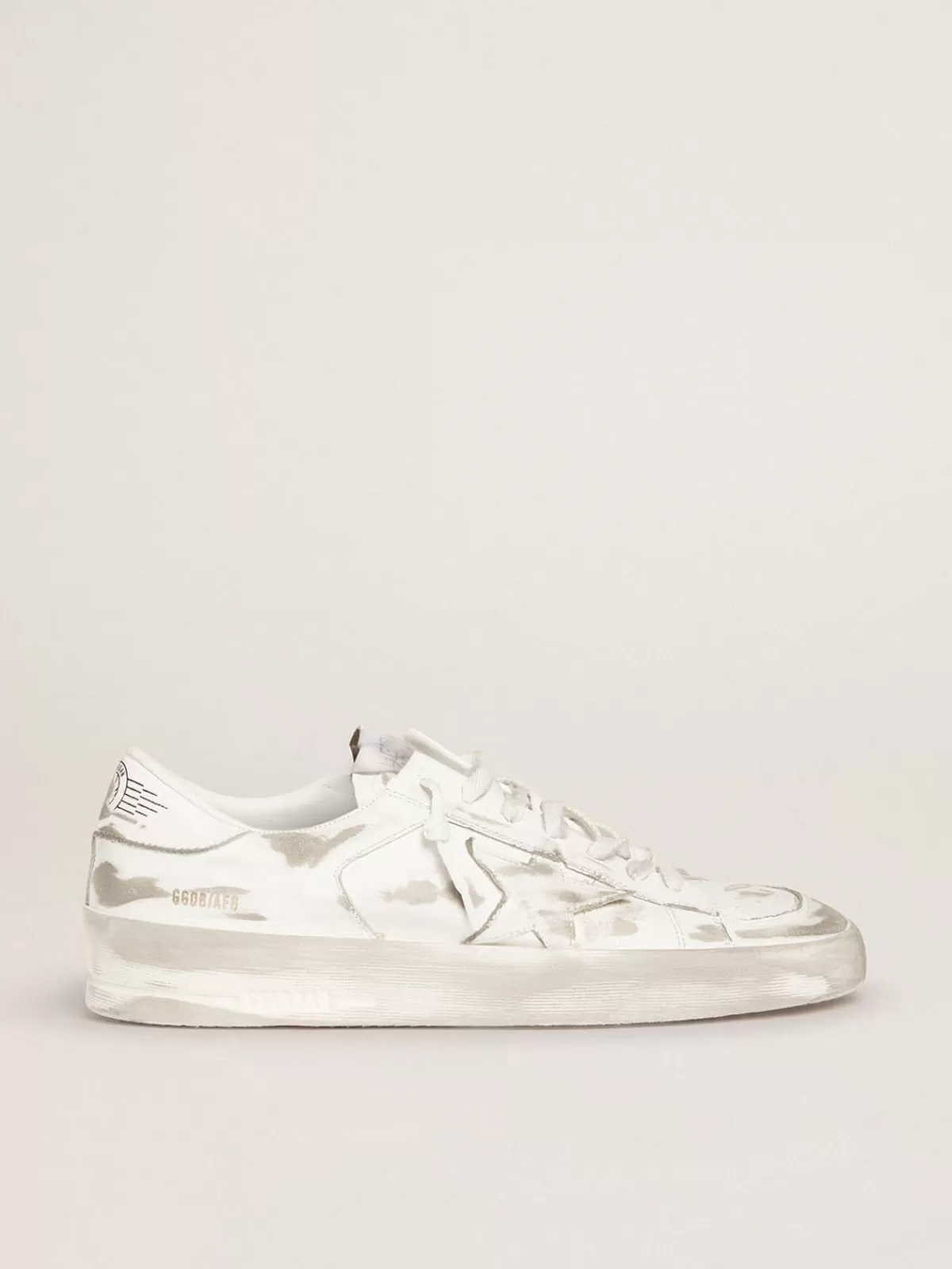 New Golden Goose Sneakers Stardan bianche in pelle trattamento lived-in