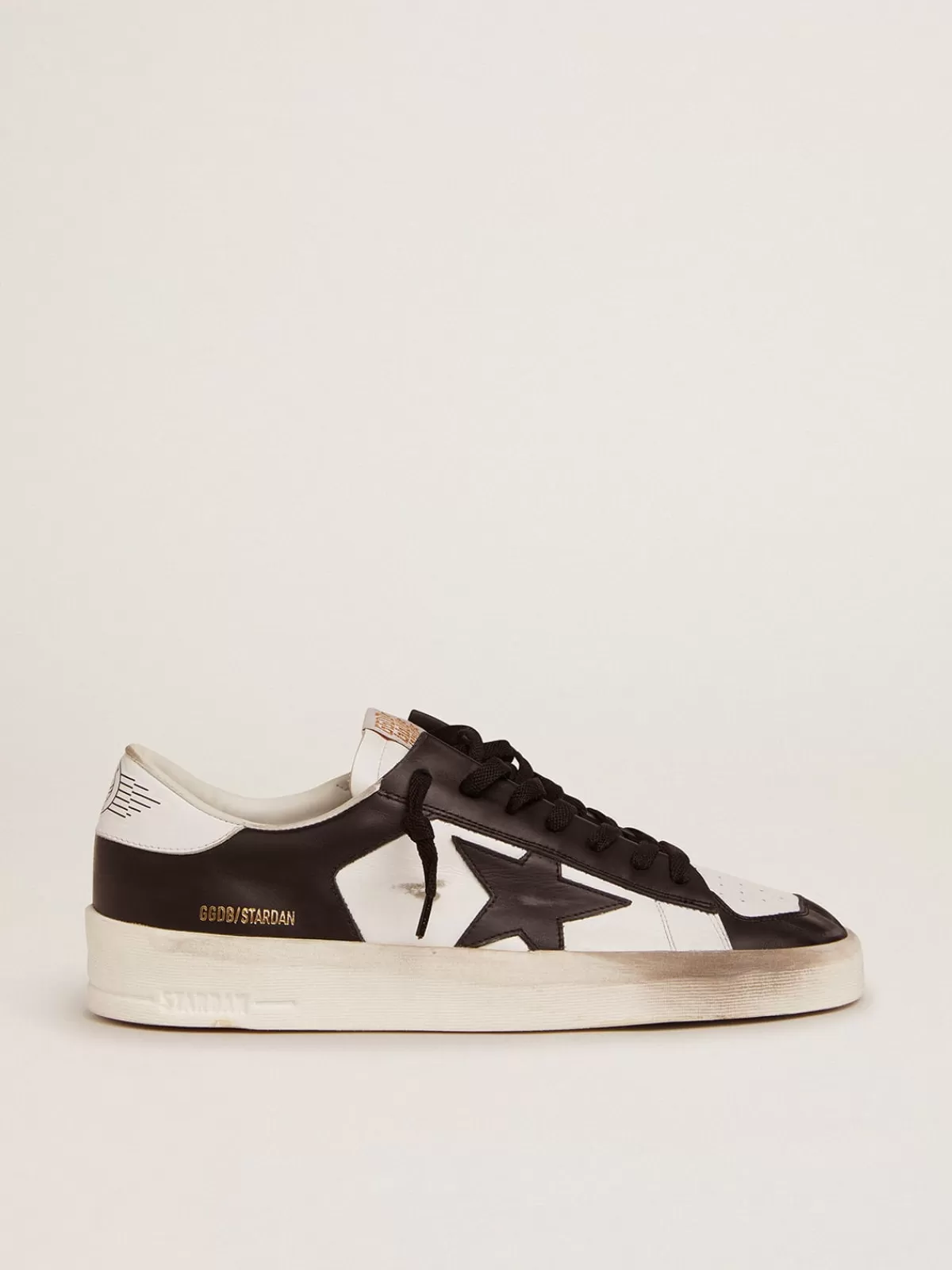 Clearance Golden Goose Stardan Donna in pelle bianca e nera