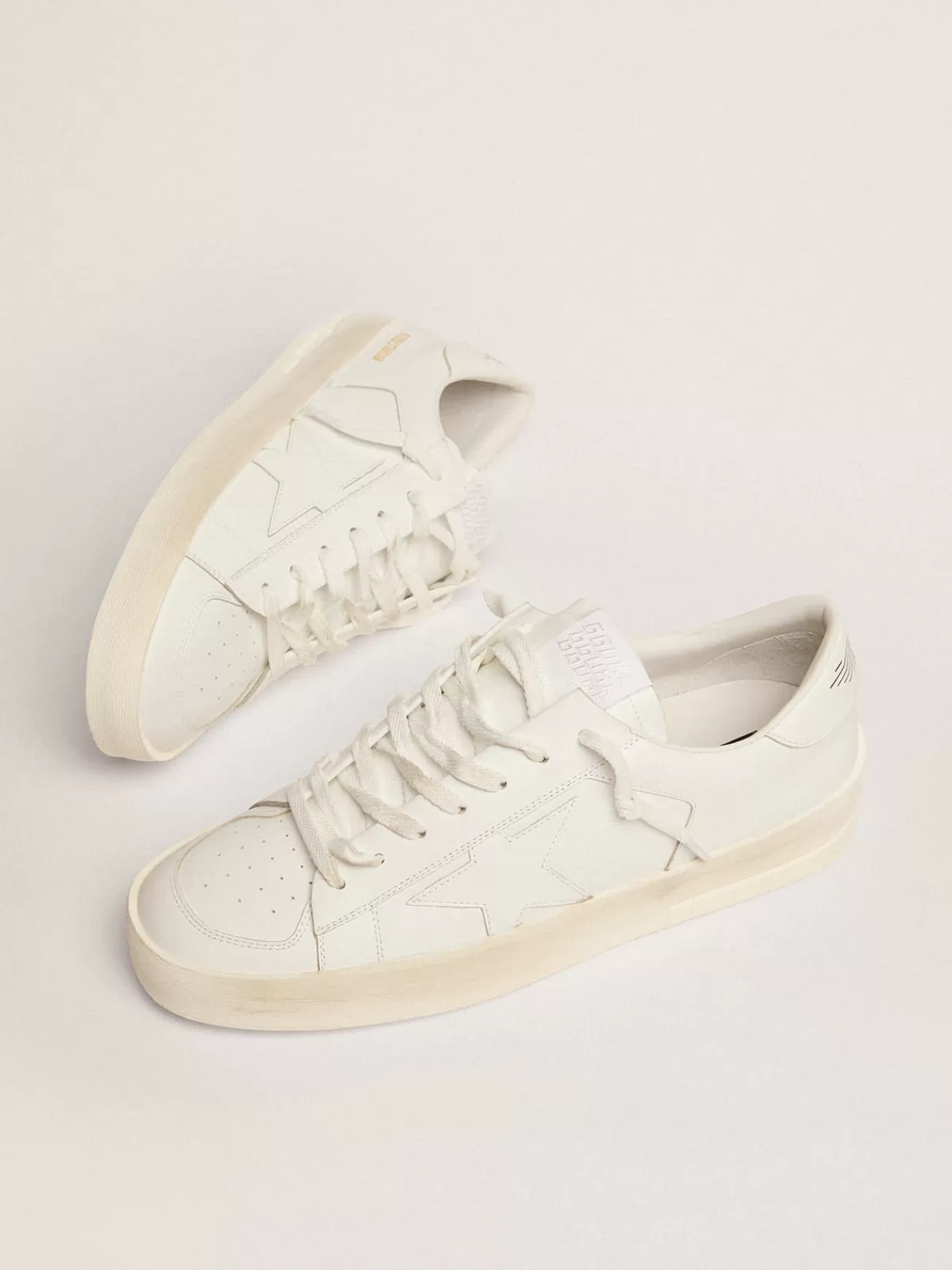 Cheap Golden Goose Stardan Uomo in pelle bianca