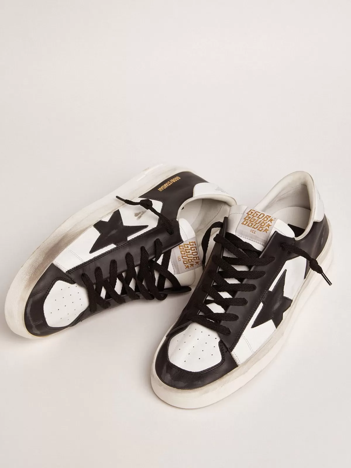 Flash Sale Golden Goose Stardan Uomo in pelle bianca e nera