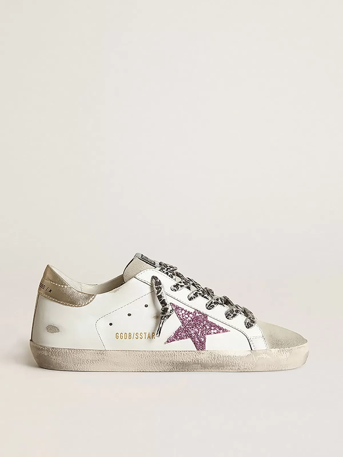 Store Golden Goose Super-Star Donna con glitter e talloncino dorato