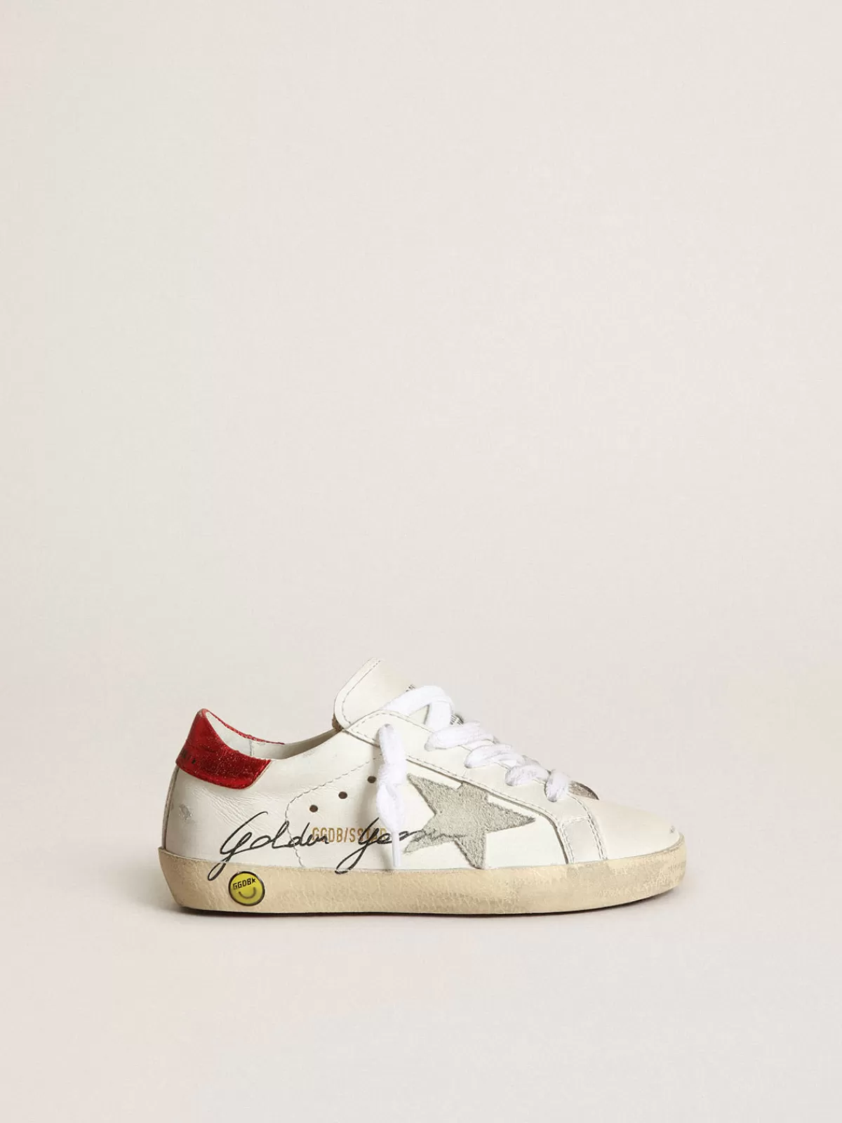 Best Sale Golden Goose Super-Star Young con stella in suede grigio