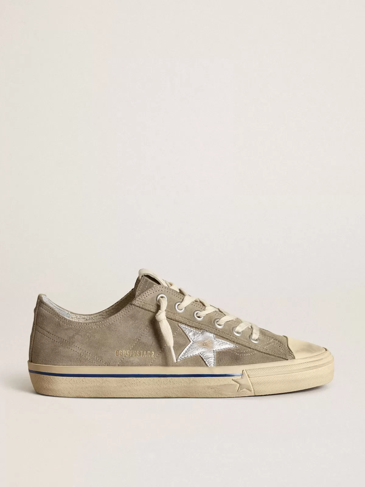 Clearance Golden Goose V-Star uomo con tomaia in suede e stella argento